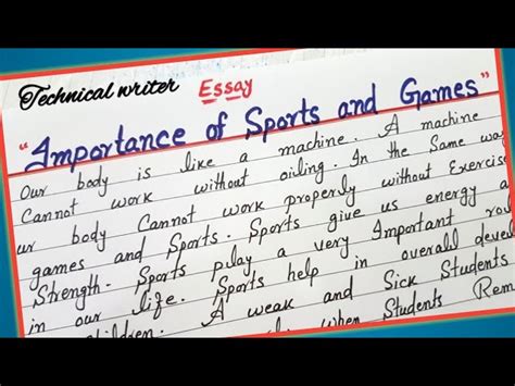 Essay On Importance Of Sports And Games In School Curriculum Write An