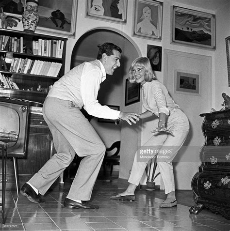 Swedish Actress May Britt Learning The Acrobatic Rocknroll In Her In