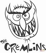 Gremlins Coloring Gremlin Monsters Scary Printable Supercoloring Drawing Silhouettes Popular sketch template