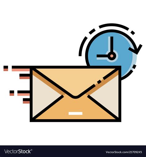 Express Mail Linecolor Royalty Free Vector Image