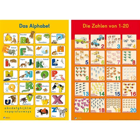 Mein Lernposter Das Alphabet Zahlen 1 20 2 Poster Nelson Verlag