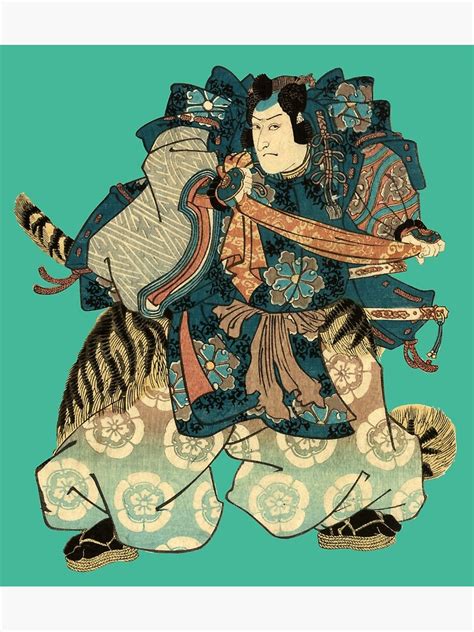 Utagawa Kuniyoshi Japanese Samurai Woodblock Print Reproduction Of