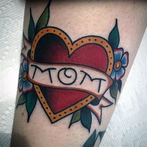 40 Traditional Mom Tattoo Designs For Men Memorial Ideas
