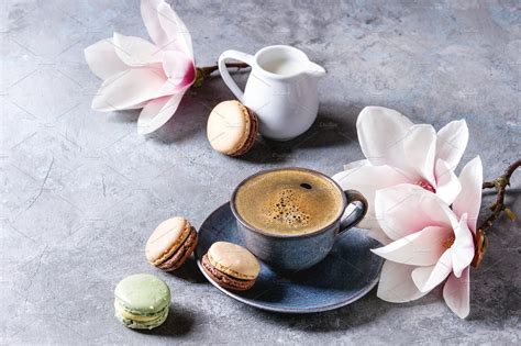 Coffee With Spring Flowers Containing Coffee Flowers And Flower