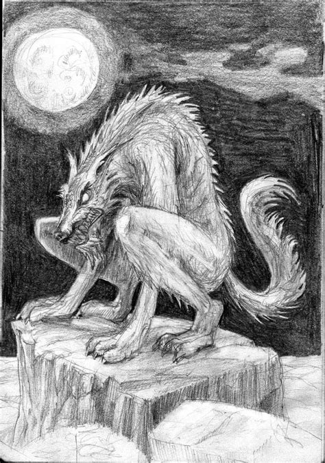 Werewolf Sketch By N O B On Deviantart