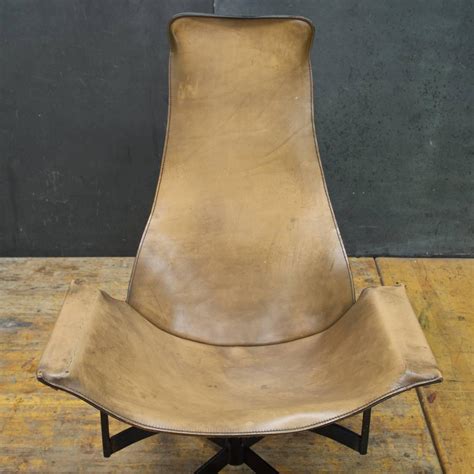 Katavolos Swivel Leather Sling Lounge Chair For Sale At Stdibs
