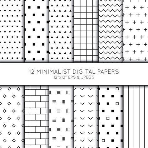 Geometric Digital Paper Minimalist Scrapbook Paper Seamless Etsy Uk