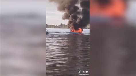 Viral Tiktok Zeigt Dass Ein Boot Brennt Nachdem Seine Besitzer