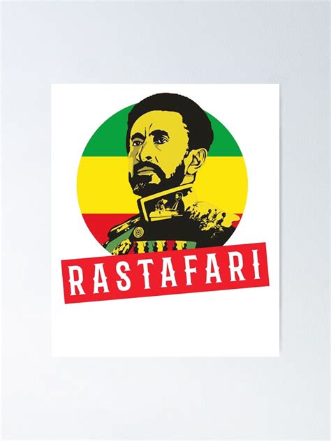 Haile Selassie Rastafari Flag Poster By Nabiljamal Redbubble