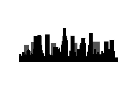 1 Los Angeles Skyline Silhouette Designs And Graphics