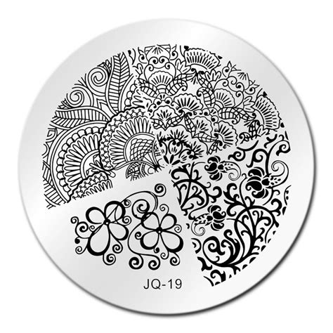 Gird Flower Nail Art Stamping Template Image Plate Jq19 Nail Stamping