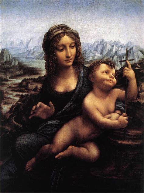Madonna With The Yarnwinder Painting By Leonardo Da Vinci Fine Art