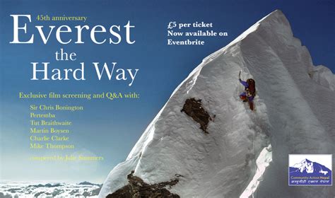 We did not find results for: 45th anniversary screening of 'Everest the Hard Way' | Trek and Mountain