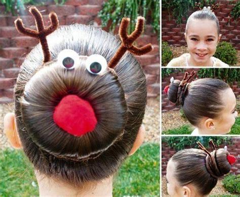 Rudolph Bun Christmas Hairstyle For Kids Iway Magazine