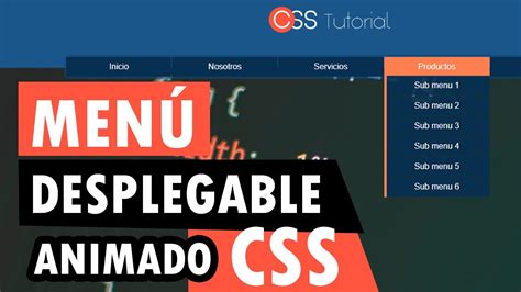 Efecto Menú Desplegable Animado Con Html5 Y Css Dropdown Menu Css