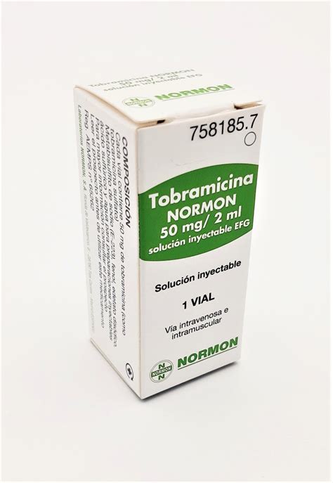 Tobramicina Normon Mg Ml Solucion Inyectable Efg Vial De Ml