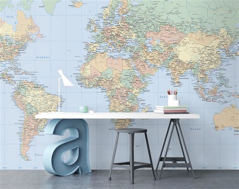 World Map High Quality Wall Murals With Free Uk Delivery Photowall