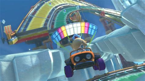 Mario Kart DX Online Baby Rosalina Tanooki Kart Cyber Slick Wheels Parafoil YouTube