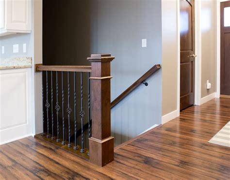 Stair System Gallery Minnesota Bayer Built Woodworks Iron Balusters
