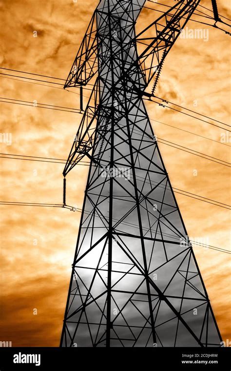 Overhead Power Lines Stock Photo Alamy