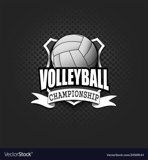 Volleyball Logo Template Design Royalty Free Vector Image