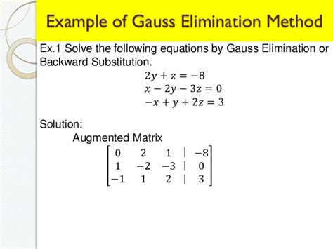 Metodo Di Eliminazione Di Gauss - Gauss elimination & Gauss Jordan method