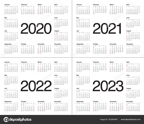 Three Year Printable Calendar 2021 To 2023 Calendar Template Printable