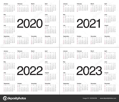 Free Printable 2021 2022 2023 Year Calendar