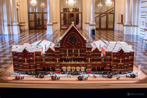 The carefully preserved red brick structure with towers and round glass windows was declared a. Cincinnati Music Hall in Lego | Full front of the Lego Music… | Flickr