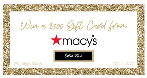 A gift card is the same as cash whether it is in store or online. Enter To Win a $500 Gift Cards From Macy's - SIGN UP ENDS 12/27! | Coupon Terri
