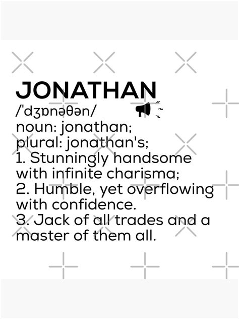 Jonathan Name Definition Poster For Sale By Teelogic Redbubble