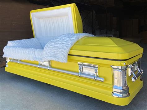 Yellow Casket Custom Casket Sky Caskets