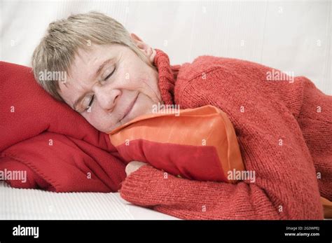 Mature Woman Sleeping Stock Photo Alamy
