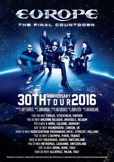 Music video by europe performing the final countdown. EUROPE celebra gira de 30 aniversario de "The final ...