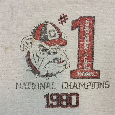 1980 Georgia Bulldogs National Champs Uga T Shirt M Etsy