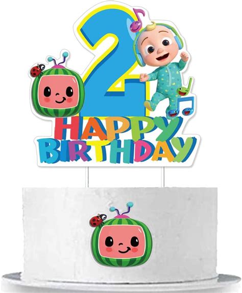 Cocomelon Cake Topper Birthday Cake Decoration For Second Birthday Buy