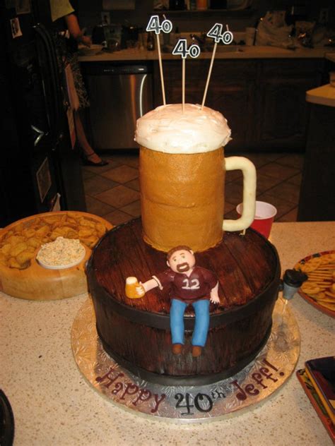 40th Birthday Beer Cake On Cake Central Beer Birthday Cake For Men