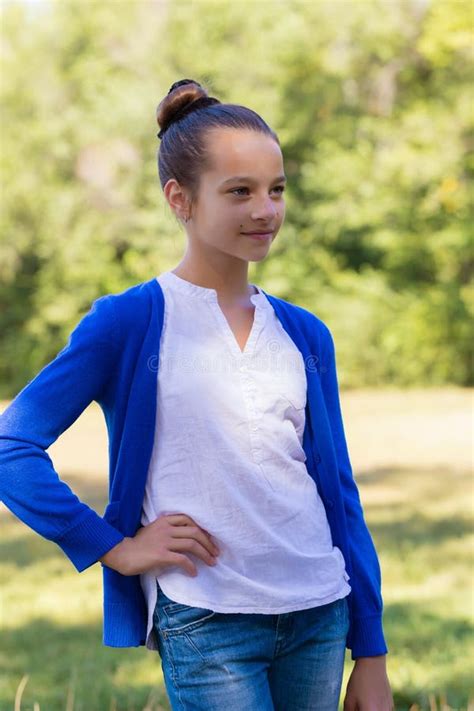 Portrait Of Teen Girl Outdoors Stock Photo Image Of People Girl