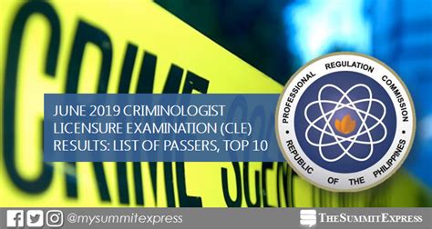 Full Results June Criminologist Cle Board Exam List Of Passers