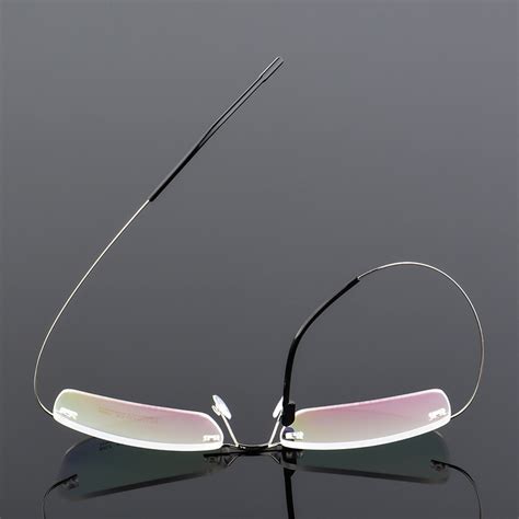 Ultra Light Rimless Optical Frame Men Alloy Eyeglasses Frame Computer Eyewear Myopia