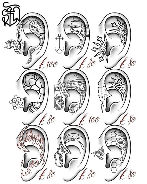 The Different Types Of Ear Tattoo Designs For Men And Women All In