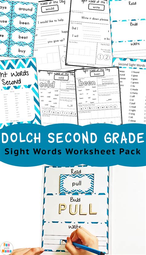 Second Grade Sight Words Worksheets Printable Blog Calendar Here