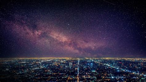 2560x1440 Los Angeles Starry Night 1440p Resolution Wallpaper Hd City