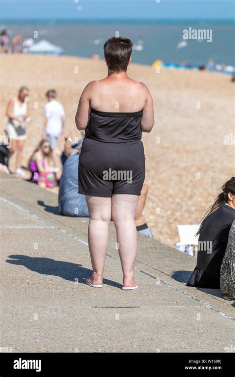 Fat Woman Beach High Resolution Stock Photography And Images Alamy
