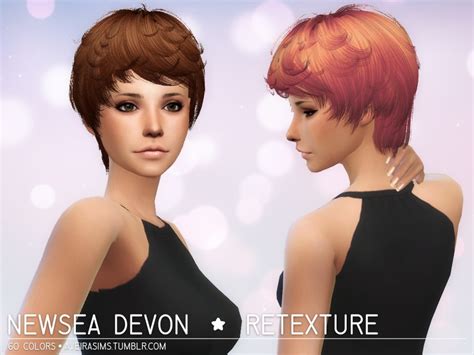 Aveira Sims 4 Newsea Devon Hair Retextured Sims 4 Hairs