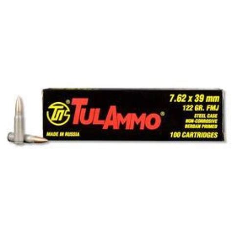 Tulammo 762x39 122gr Fmj Steel Cased 2396fps 100 Rounds Buy Guns