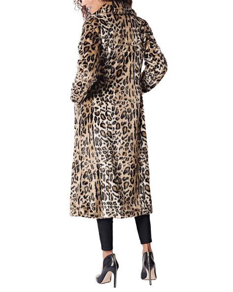 Fabulous Furs Maven Leopard Faux Fur Maxi Coat Faux Fur Maxi Coat