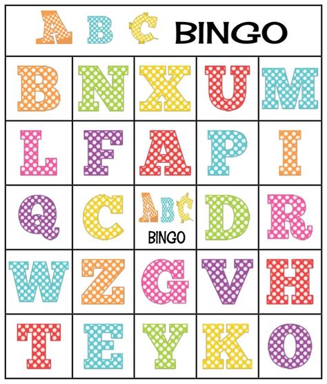 Bingo Do Alfabeto Portal Escola