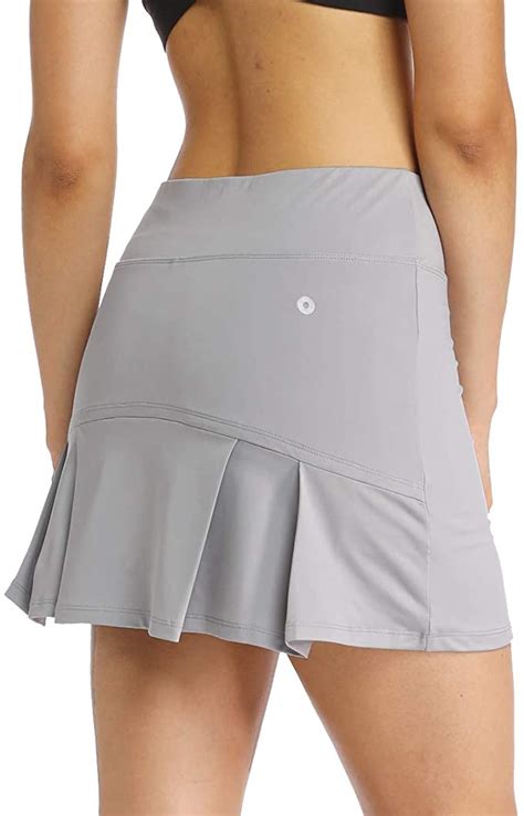 Ibeauti Womens Back Pleated Athletic Tennis Skorts Golf Skirts With 3