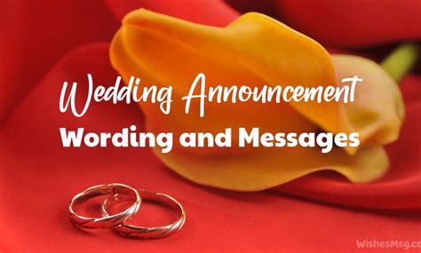 Wedding Announcement Wording And Messages Ultra Wishes